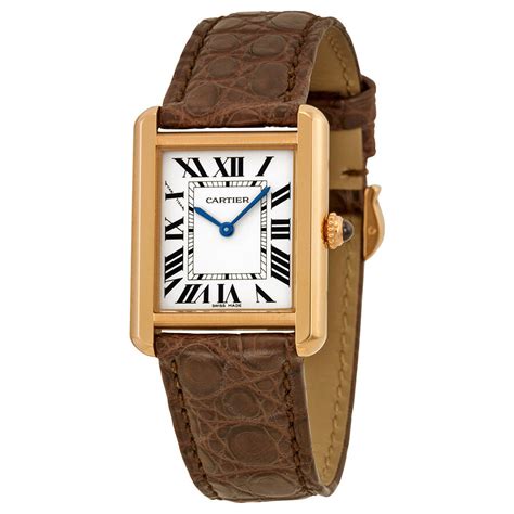 cartier orologi tank|Cartier leather tank watch.